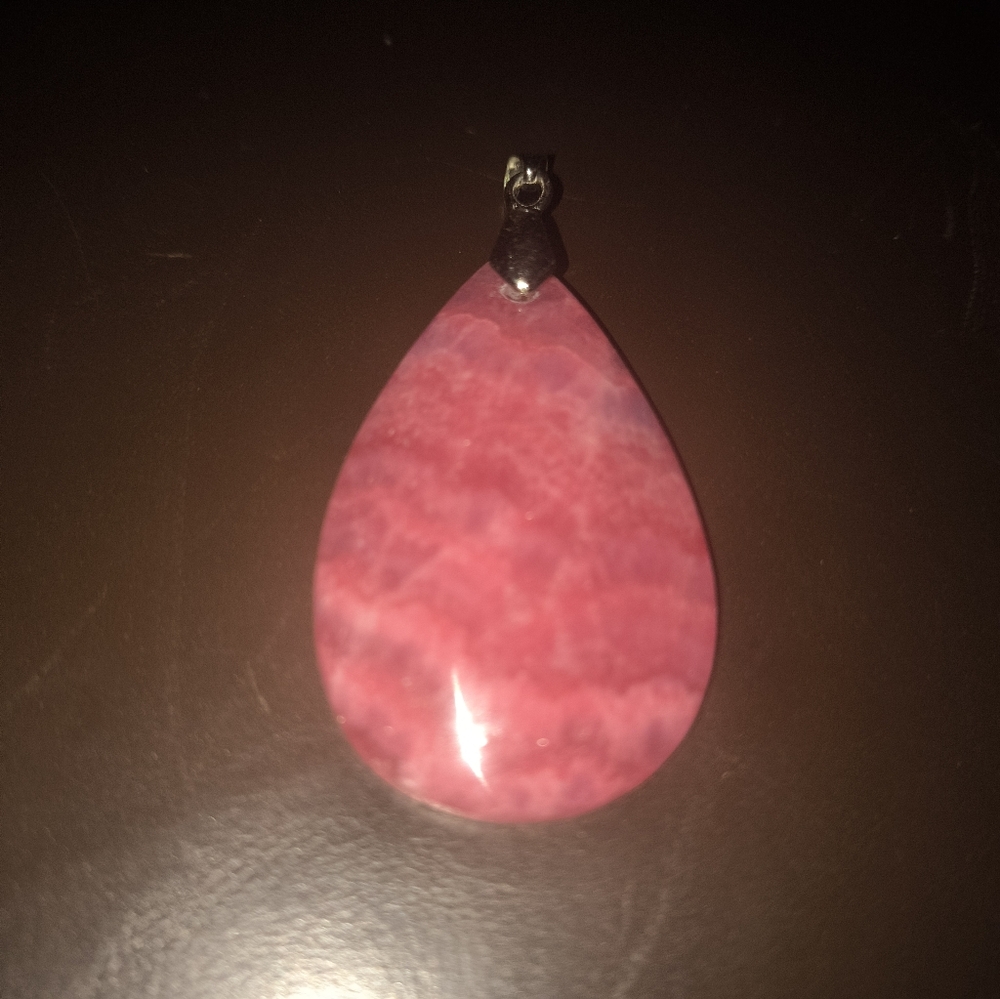 Rhodolite Peachy,Pink Stone Pendant.